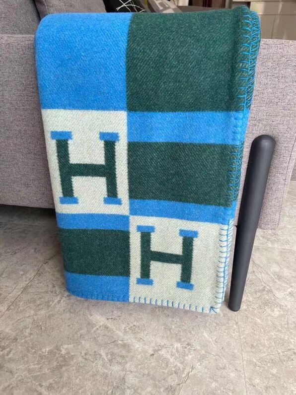 HM Avalon Throw Blanket Emeraude Wool Cashmere