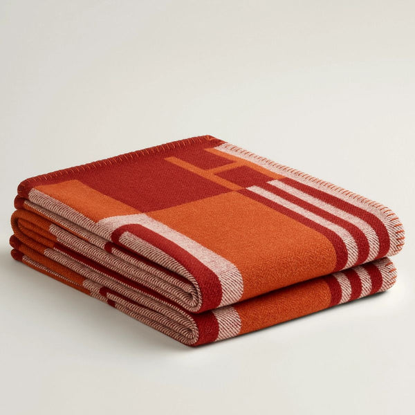 HM Ithaque Blanket Cuivre Wool Cashmere