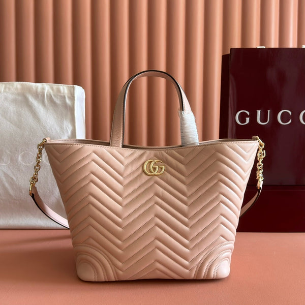 GG 2025 Marmont Tote Bag Pink Sheepskin