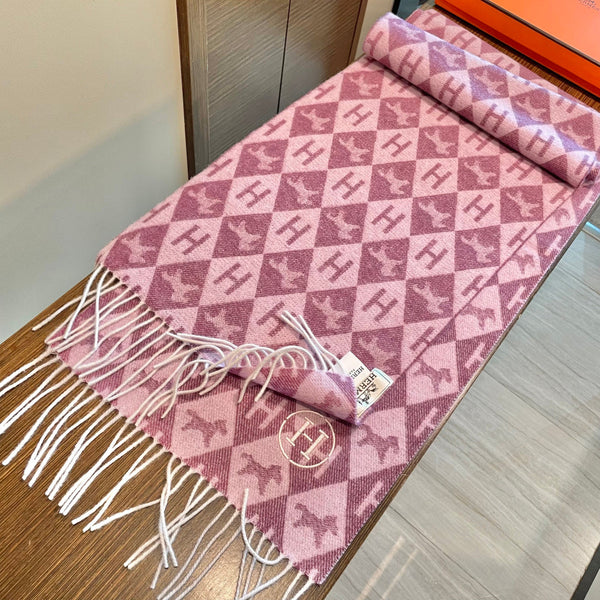 HM 25s Reversible Scarf 200cm Dark Pink Cashmere 960509