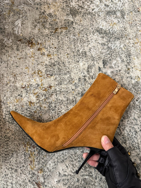 YSL 2025 Short Boot Tan Suede 571304