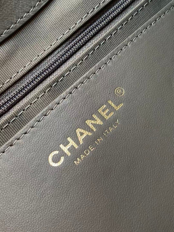 Chanel 2026 Hippie Hobo Bag 35cm Gray Suede 326216