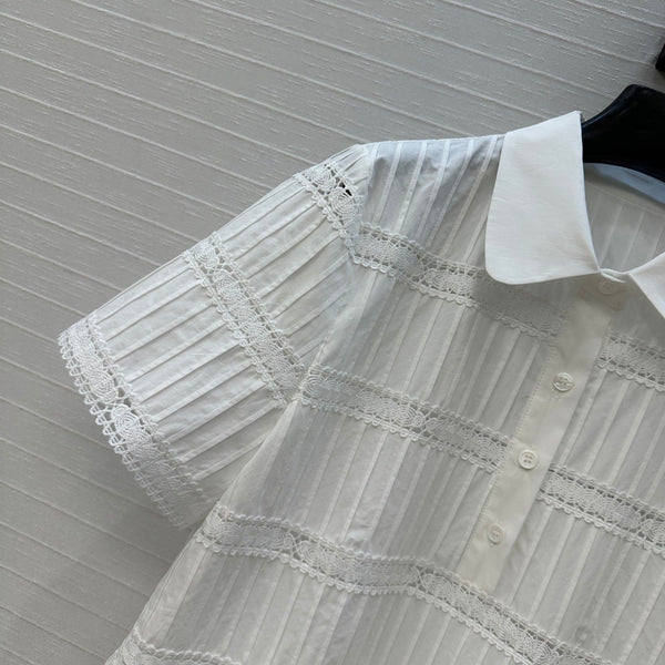 Celine 25 Shirt dress White Cotton