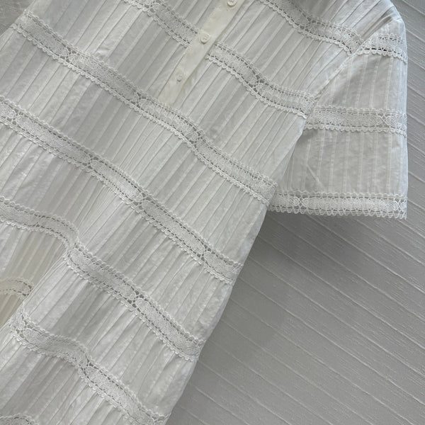 Celine 25 Shirt dress White Cotton