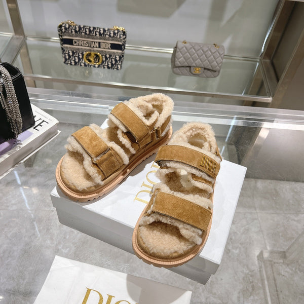 CD Dioract Sandal 40mm In Caramel Suede 996363