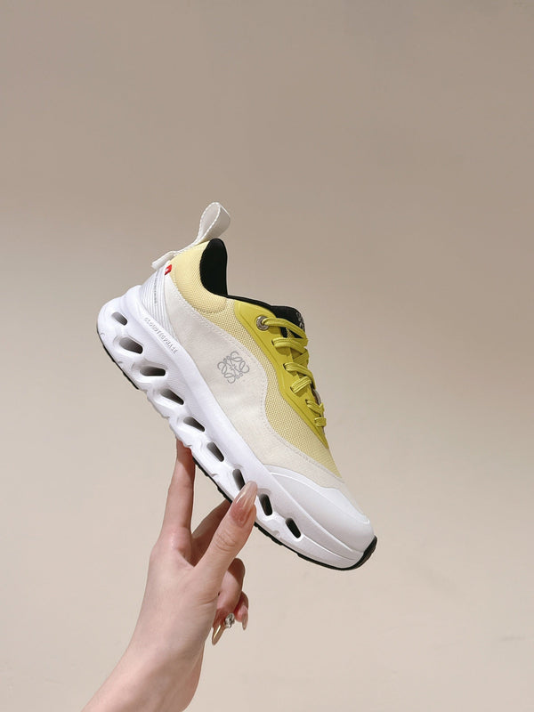 Loewe 2025 x Running Cloudtilt2.0 Sneaker White Yellow Mesh Rubber 556024