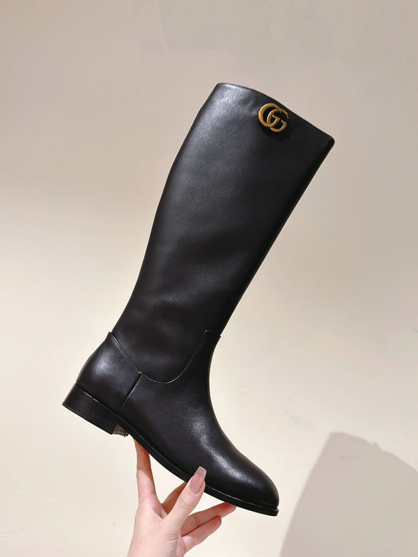 Gucci Boots Black Sheepskin 484873
