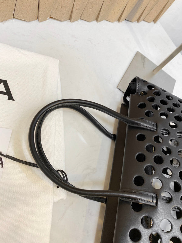 NEO MINA 20 BAG IN BLACK PERFORATED CALFSKIN