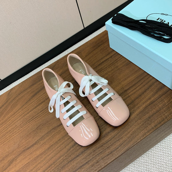 Prada 25s Mary Jane Shoes 55mm Light Pink Patent Leather