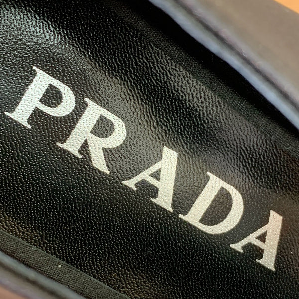 Prada 25s Mary Jane Shoes 55mm Black Satin Patent Leather
