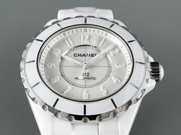 J12 Automatic White Ceramic White Numerals White Dial