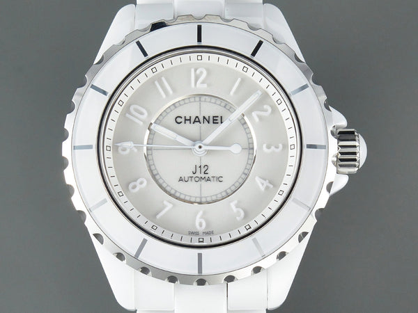 J12 Automatic White Ceramic White Numerals White Dial