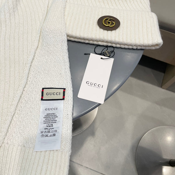 SET SCARF AND HAT IN WHITE WOOL 414780