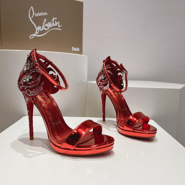 CL Fabric Pampillas Sandals Red Sheepskin 314920