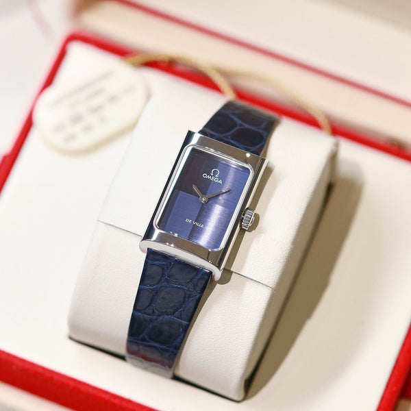 Omega De Ville 26.12mm Silver Blue Dial