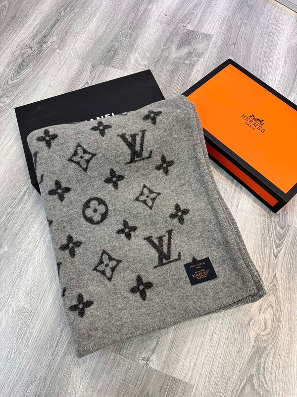 LV Neo Monogram Black White Wool Cashmere