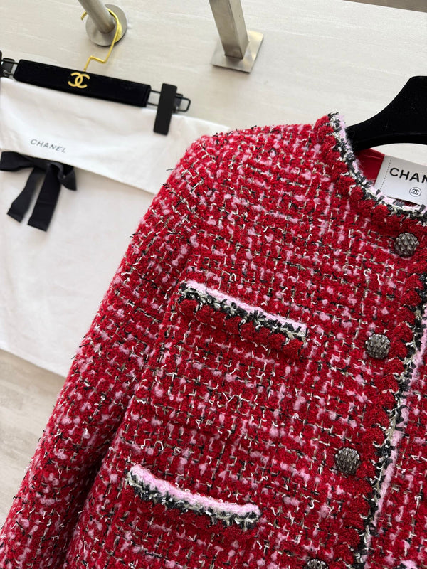 CC Runway Jacket Red Tweed 344791