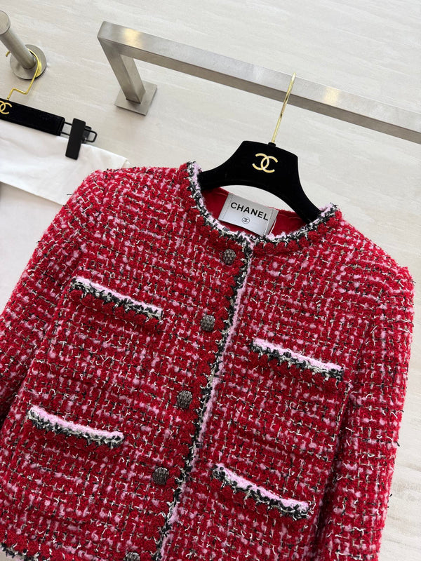 CC Runway Jacket Red Tweed 344791