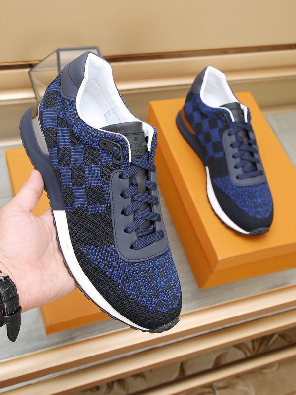 LV CLASSIC SNEAKER IN BLACK MIX NAVY BLUE DAMIER