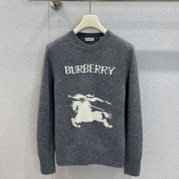 Burberry 25 Sweater Gray White Wool Cashmere