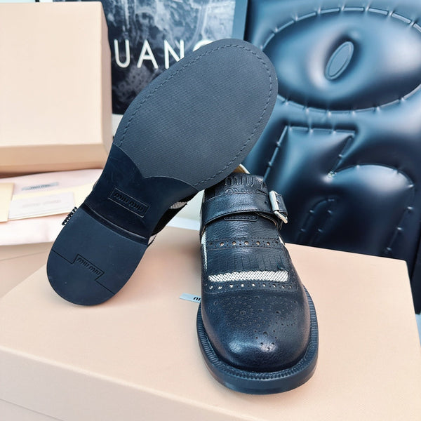 Church's X Miu Loafers Black Calfskin