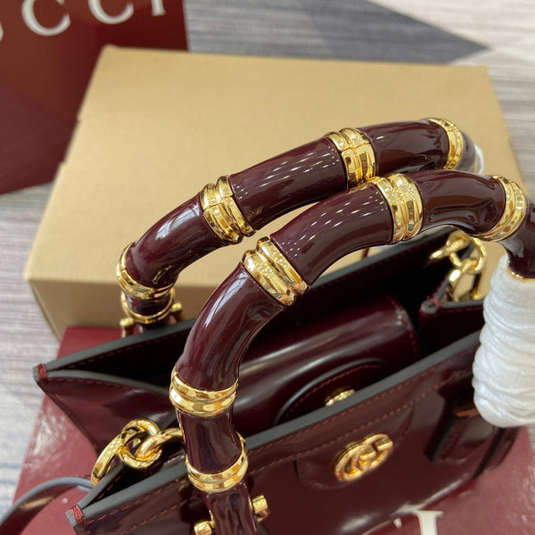Gucci Bamboo Bag Rosso Ancora Red Leather 339649