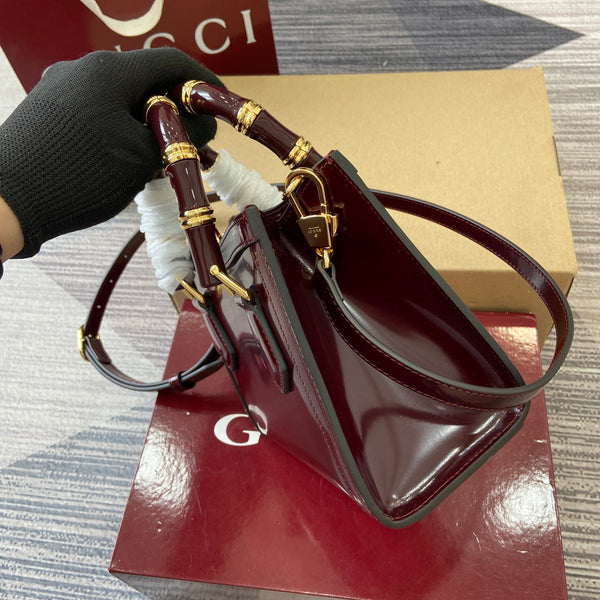 Gucci Bamboo Bag Rosso Ancora Red Leather 339649