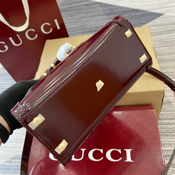 Gucci Bamboo Bag Rosso Ancora Red Leather 339649