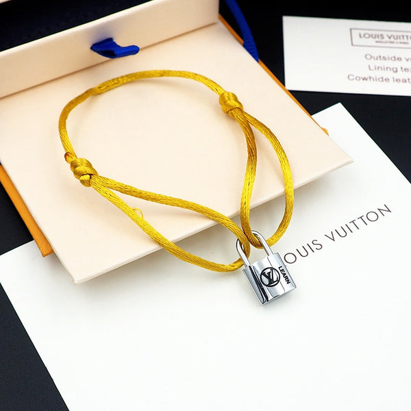Silver Lockit Bracelet Dark Yellow