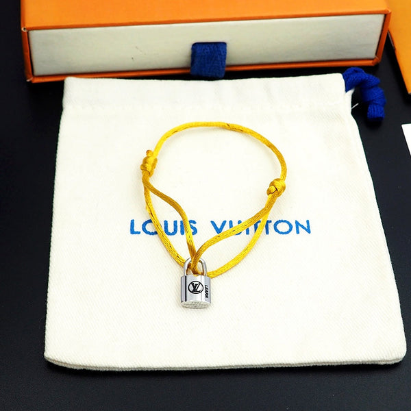 Silver Lockit Bracelet Dark Yellow