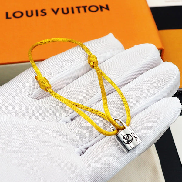 Silver Lockit Bracelet Dark Yellow
