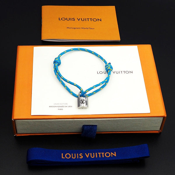 Silver Lockit Bracelet Polka Dot Blue