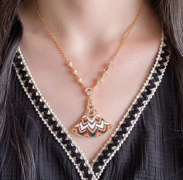 BVL Camouflage Necklace Pink Gold