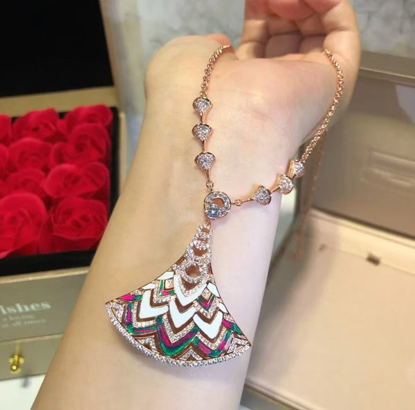 BVL Camouflage Necklace Pink Gold