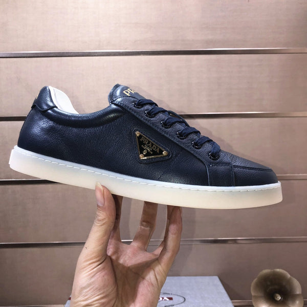 PRA TRAINER SHOES NAVY BLUE CALFSKIN
