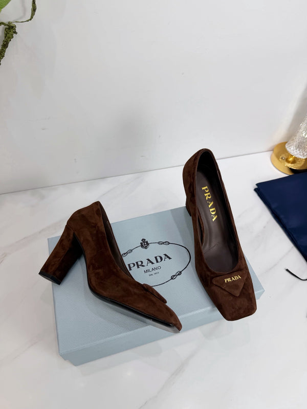 PRA 26SS High Heel Pump 85 Brown Suede 592369