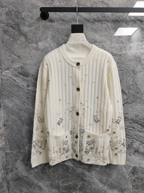 Gucci Cardigan Cream Wool Cashmere 289092