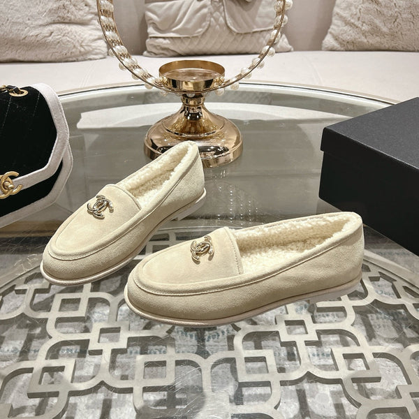 CC 25A Loafer Light Beige Sherpa Suede