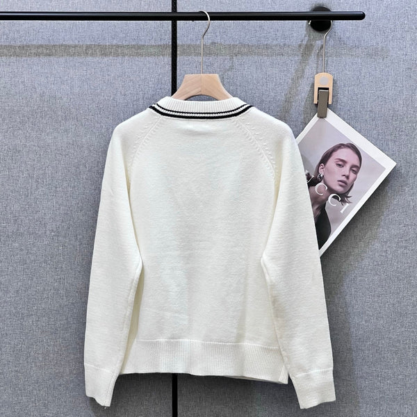 Celine 25 Cardigan White Wool 289190