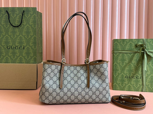 Gucci Ophidia 31cm Bag Ebony Brown Canvas 248566