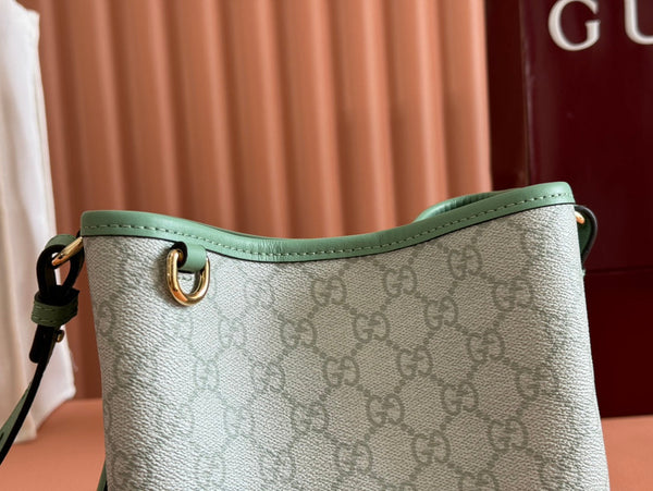 Gucci Ophidia 20.5cm Bag Green Canvas 244363