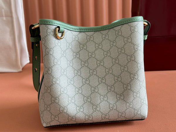 Gucci Ophidia 20.5cm Bag Green Canvas 244363