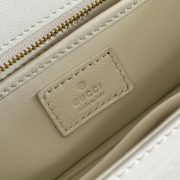 Gucci Bamboo Diva Bag White Leather 251029