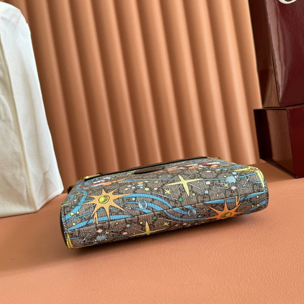 Gucci 2025 x Disney Donald Duck Bag Multicolor Cowhide Canvas 273592