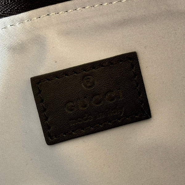 GG Edge Large Tote Bag Black Matte Rubber Fabric 271781