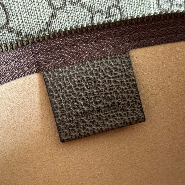 GG 2025 Ophidia Tote Bag 44cm Ebony Brown Canvas Leather 273715