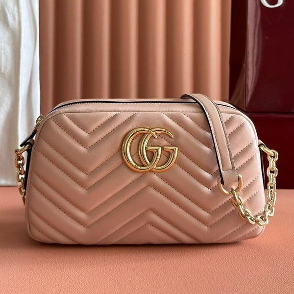 GG 2025 Mamont Bag 24cm Pink Gold Lambskin 273725