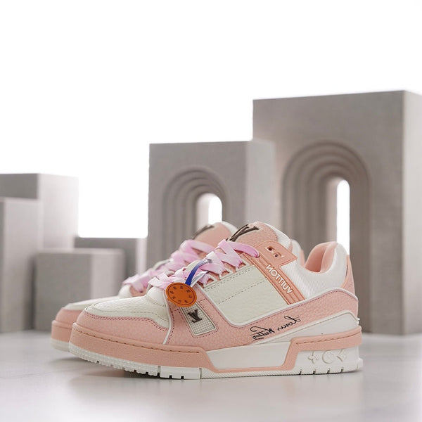 LV TRAINER IN PEACHY PINK CALFSKIN