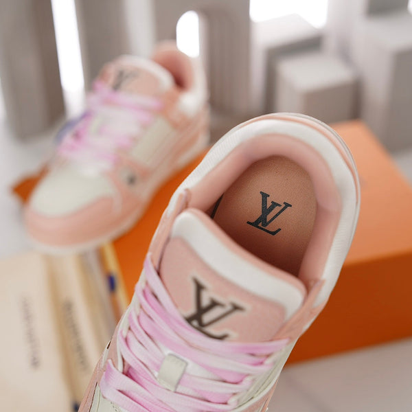 LV TRAINER IN PEACHY PINK CALFSKIN