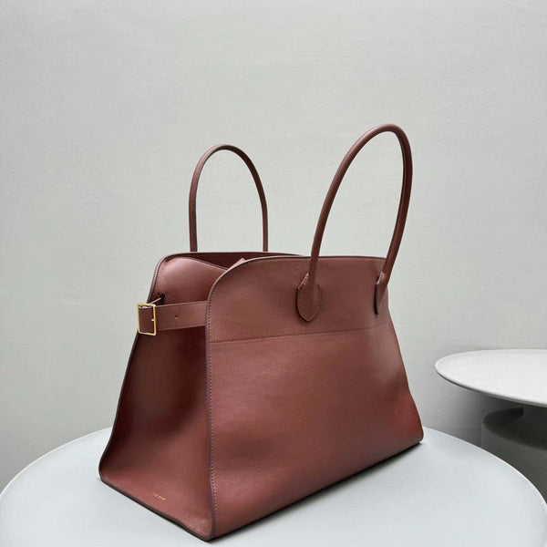 The Row Margaux 17 Burgundy Leather